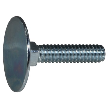 Midwest Fastener Elevator Bolt, 1/4"-20 Thrd Sz, 1-1/4 in L, Steel, Zinc Plated Finish, 10 PK 71303